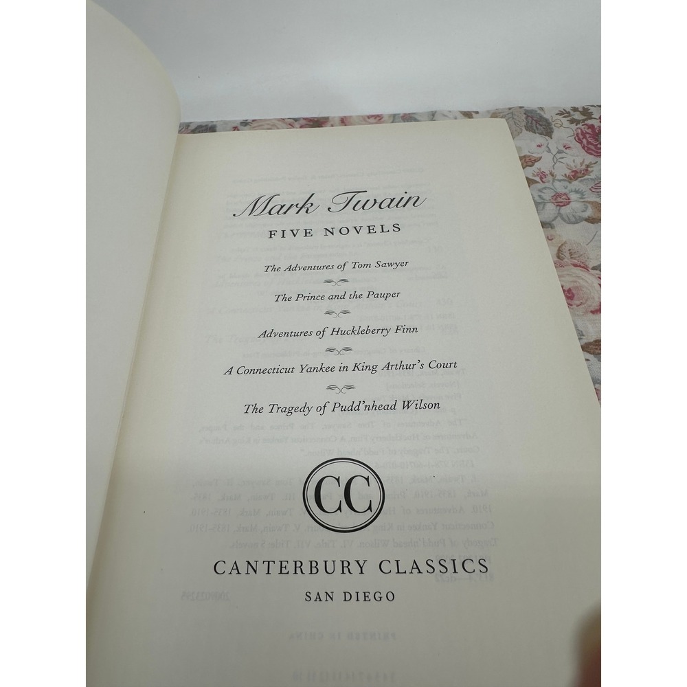 Mark Twain Five Novels Canterbury Classics Gilded Leather Bound Burgundy Gold - Picture 8 of 10